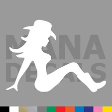 Mud Flap Cowgirl Vinyl Die Cut Decal Sticker - Truck Trucker Trucking Lady