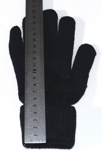 Nuevos guantes largos de punto negros de alta calidad cálidos al aire libre para hombres y mujeres - Imagen 7 de 9