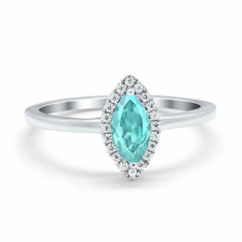Halo Marquise Engagement Ring Black Tone, Simulated CZ 925 Sterling Silver - 第 19/30 張圖片