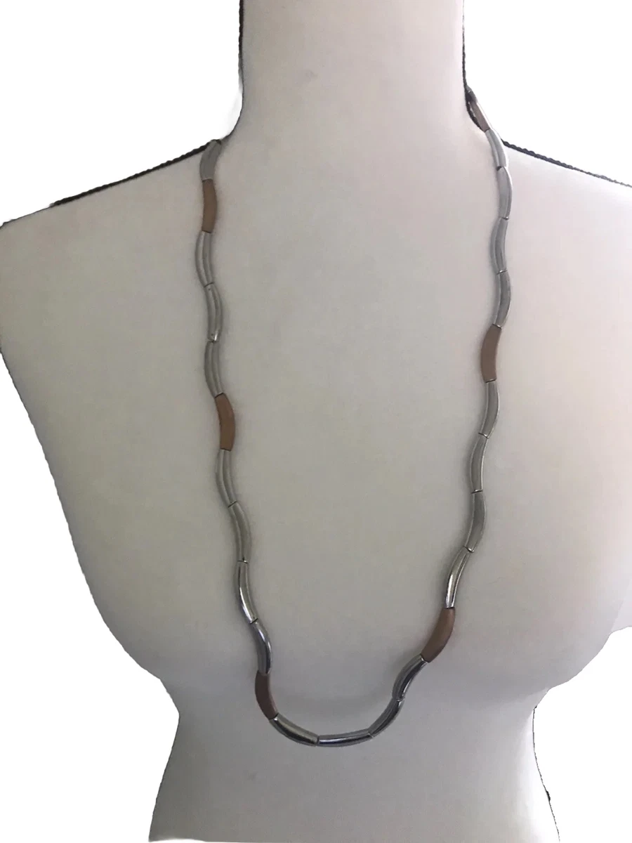 Breil flowing necklace stainless snake bronze copper links US seller Minimalist