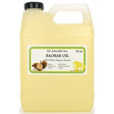 32 oz BAOBAB CARRIER OIL BY DR.ADORABLE 100 PURE ORGANIC COLD PRESSED FREE SHIP
