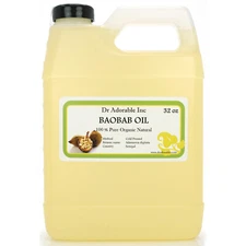 32 oz BAOBAB CARRIER OIL BY DR.ADORABLE 100% PURE ORGANIC COLD PRESSED FREE SHIP