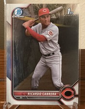2022 Bowman Chrome Ricardo Cabrera BCP-158 1st Chrome Base Prospect Reds