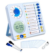 3-in-1 Visual Timer Task Timer with Chore Chart Board, ADHD Tool for Kids Adu...
