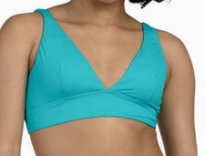NWT Tommy Bahama Palm Modern OTS V-Neck Bra Swim Top Aqua Dream SP 64