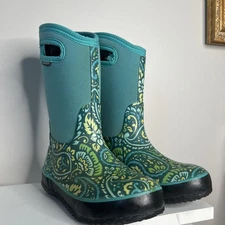 Bogs Classic Girls Tuscany Green Youth Size 3 Waterproof Boots