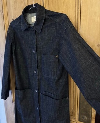 Toast OAS Dress Coat Denim Utility Workwear-UK 6