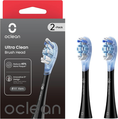 Oclean Ersatz-Zahnbürstenköpfe, Feste Zahnbelagentfernungsborsten, 2 Stück, Schw
