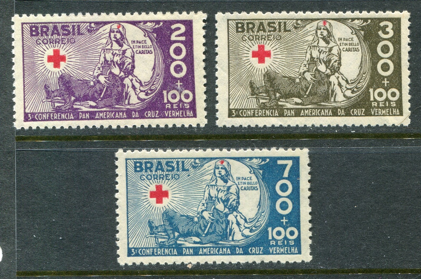 Brazil #B5-7 Red Cross Complete Set [Mint Never Hinged]