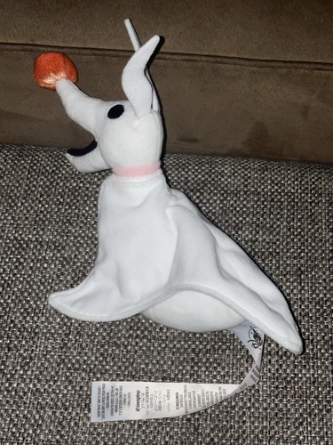 Peluche Disney Pesadilla antes de Navidad Zero Fantasma Perro y Calabaza Pequeño 10" En muy buena condición - Imagen 2 de 6