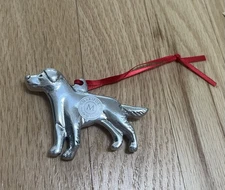 Mariposa Silver Aluminum DOG Ornament New