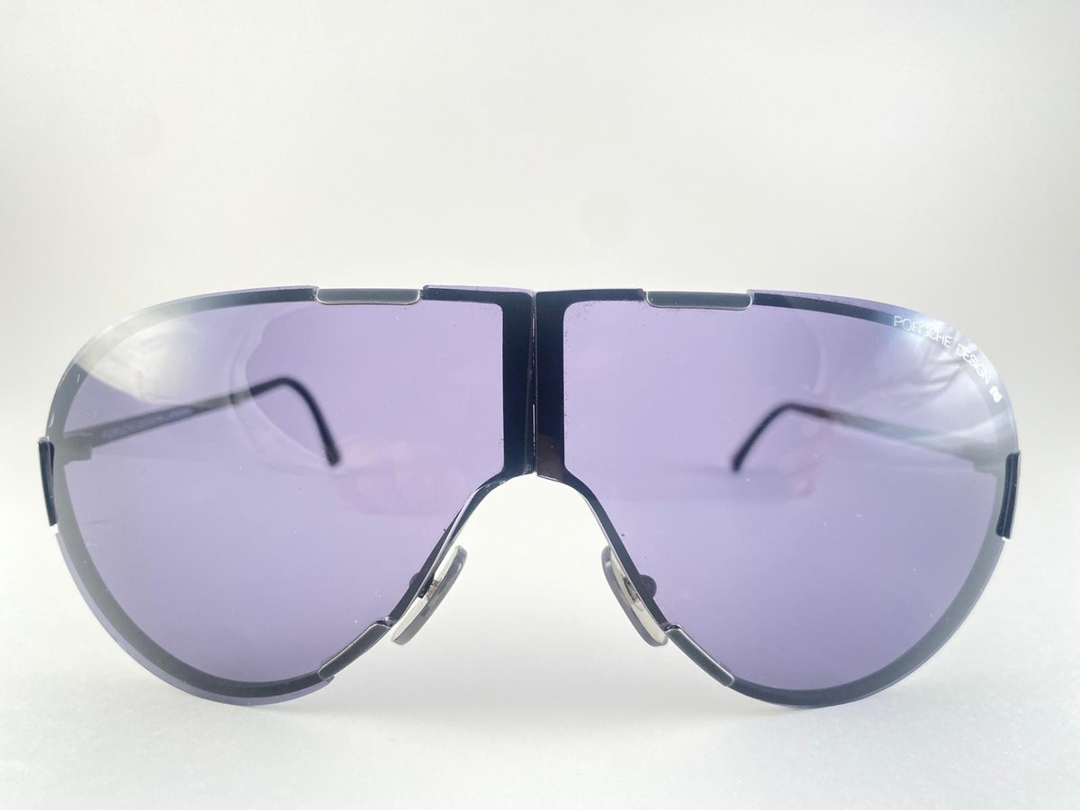 VINTAGE PORSCHE DESIGN FOLDABLE 5629 90 BLACK FRAME GREY LENS 1980