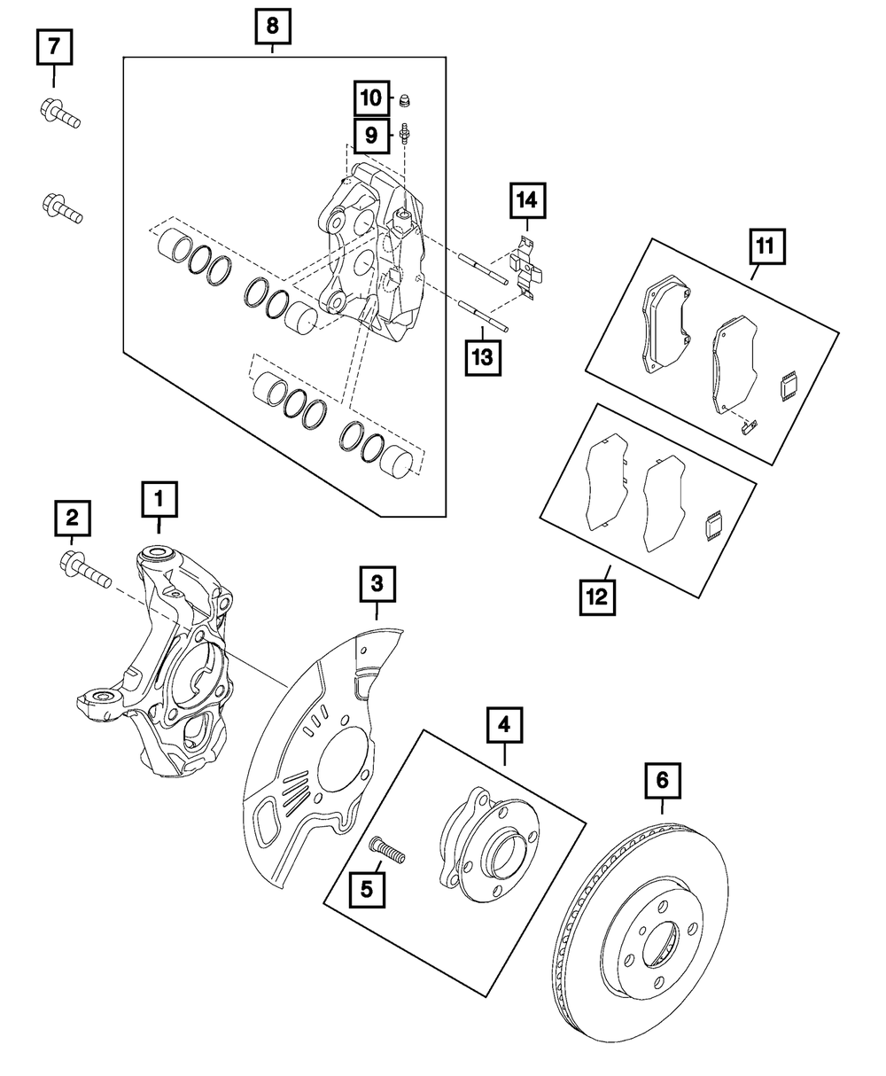 Genuine Mopar Brake Anti-Rattle Clip 68338503AA