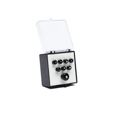 Martin Bridge Pin Set with End Pin, Black, Pearl Inlay