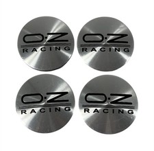 4pc Oz Racing Wheel 60mm Silverblack Center Hub Caps Car Emblems Logo Badges