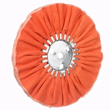 10" Orange Airway Buffing Wheel, 5/8" Arbor Hole, 16 Ply/Medium Polishing... 