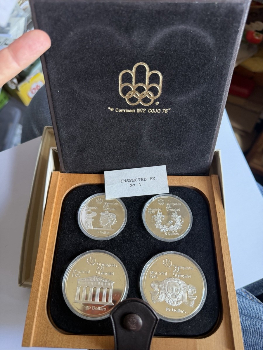 1972 Canada 4PIECE Coin 925% Sterling Silver Olympic OLYMPIQUE
