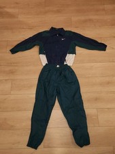 Vintage Y2K Nike Track Suit Forest Green and White Mens Size Medium Xtra Large
