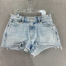 Abercrombie Fitch Shorts Womens 28 Denim Jean Distressed Light Wash Cutoff