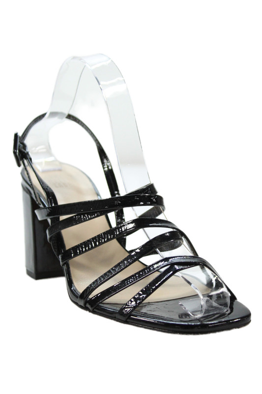 Maryam Nassir Zadeh Womens Patent Leather Strappy Sandals Black Size 38.5 8.5