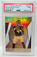 2017 Certified GOLD TEAM Browns DESHAUN WATSON Rookie RC Card PSA 9 MINT