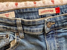 Lucky Brand Boys Jeans Size 18 Straight Crop Blue Denim Youth Kids