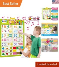 Multicolor Bilingual Learning Chart for Toddlers - Early Math  Language Skills