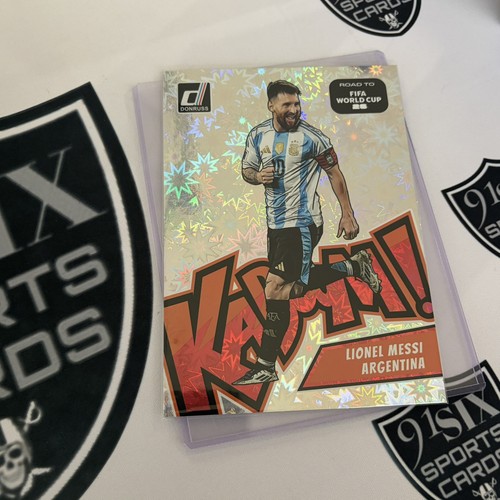 Lionel Messi [Oversize] #1 card from 2025 Panini Donruss Road to FIFA Kaboom