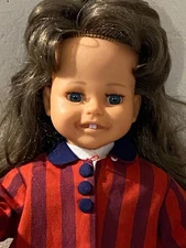 ANCIENNE POUPEE RAYNAL BARBARA 1963 BRUNE AUX YEUX BLEUS 48 CM