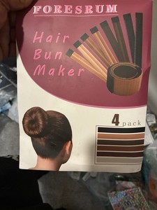 FORESRUM Bun Maker Roll 4 Pack, Brown & Black Hair Bun Styling Tool