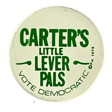 Vintage Pinback Carters Lever Pals '74 Politics Pin Badge Candidate Pin Button