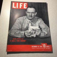 LIFE MAGAZINE.  December 18, 1944.  A MAJOR JOPPOLO IN "IN A BELL FOR ADANO"