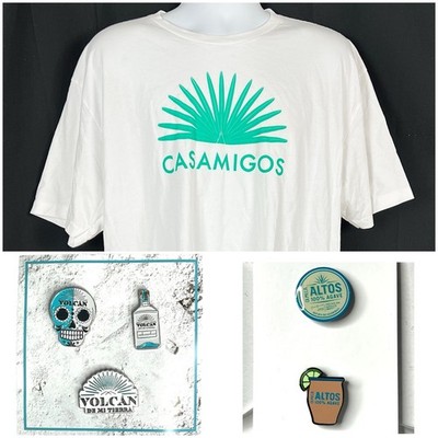 Casamigos Tequila Volcan Olmeca Altos Agave Pin Sets + Mens T-Shirt size 2XL