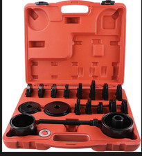 23 Pcs Front Wheel Drive Bearing Removal Adapter Puller Pulley Tool Kit W Case