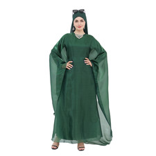 Party Abaya Hijab Maxi Set Dubai Women Plus Size Muslim Ramadan Long Kaftan Robe