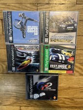 ps1 Psone 5 games lot Complete PlayStation, GT2, Test Drive 5, NFS RALLY All CIB