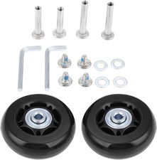 Kofferrollen Ersatz 64x18mm Gummi Stahl für Gepäck Trolley Reparatur