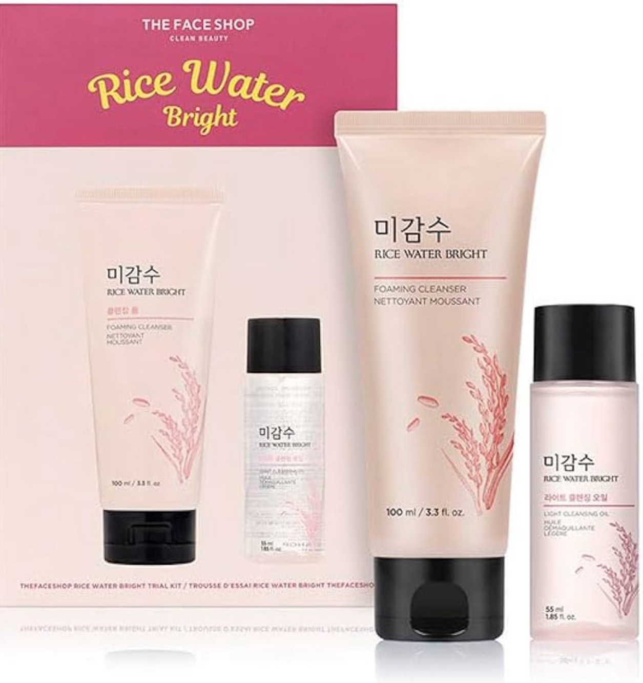 The Face Shop Rice Water Bright Trial Kit Rice Water Bright Foaming Face Wash