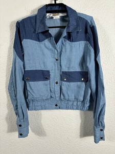 Back To The Future Jacket Youth XL Snap Button Pockets Cosplay Movie