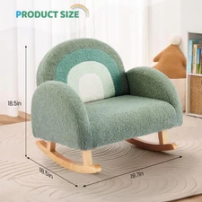 Kids Rocking Chair, Toddler Swaying Couch with Solid Wood Base, Rocker Armchair