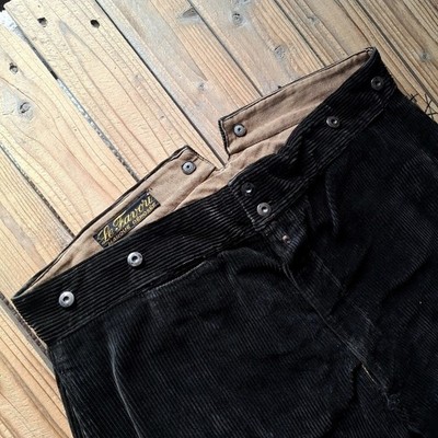 SELTENE Vintage 40er 50er French Workwear Cord Hose Le Favori High Waist W44