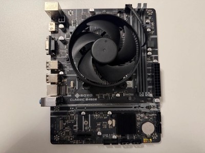 rare soyo classic B450M & ryzen 5 1600 CPU combo - tiny microATX motherboard