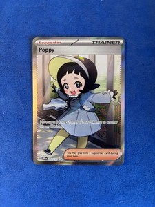 gengar pokemon card full art Poppy Full Art Secret Rare Obsidian Flames 227/197, NM Pokemon Card main image 0