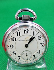 HAMILTON WATCH COMPANY 940 21JEWEL POCKET WATCH SER.495997 1906 CRACK IN DIAL