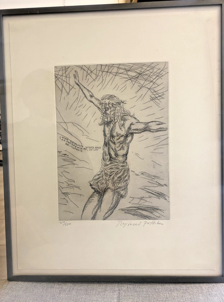 Grabado único Raymond Pettibon, firmado y fechado. Foto 2 de 2