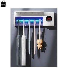 Space-Saving Timer Toothbrush Holder: Rechargeable  Stylish Bathroom Solution