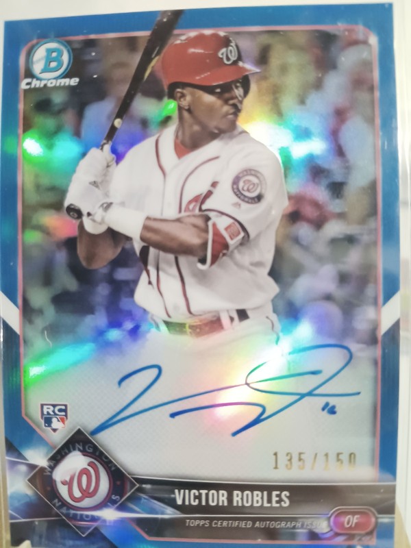 2018 Bowman Chrome Victor Robles Blue Refractor/150 #CVA-VR