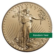 1 oz American Gold Eagle Coin BU - Random Year - $50 US Gold 4424.00 per troy oz