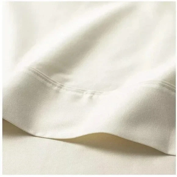 Juego de sábanas crema agria rendimiento sólido Threshold 400 hilos - tamaño completo Foto 4 de 4