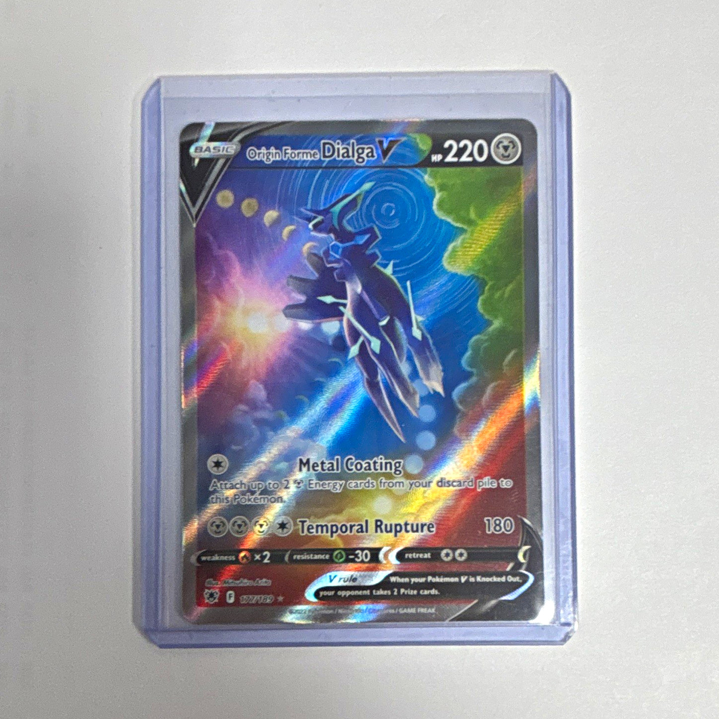 Pokemon TCG Origin Forme Dialga V 177/189 Astral Radiance Full Art Holo UR